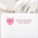 Search for happy valentines day return address labels Cute
