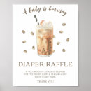 Search for baby is brewing diaper raffle Watercolor