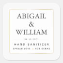 Search for hand sanitizer wedding stickers Modern