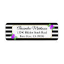 Search for black and white flowers return address labels Watercolor