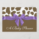 Search for purple giraffe baby shower invitations Mother to be
