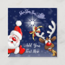 Search for santa business cards Reindeer
