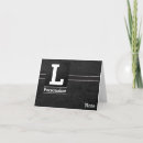 Search for alphabet monogram note cards Black and white