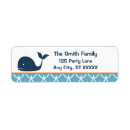 Search for whale birthday return address labels Blue