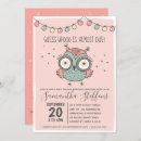 Recherche de hibou rose cartes postales Mother to be