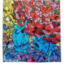 Search for graffiti shower curtains Colourful