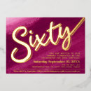 Search for red and gold 60th birthday invitations Sixtieth