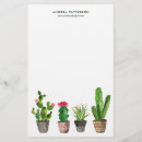 Search for cactus stationery paper Watercolor