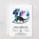 Recherche de dragon anniversaire invitations Conte de fées
