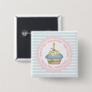 Search for blue cupcake buttons Birthday