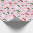 Search for snowmen wrapping paper Pink
