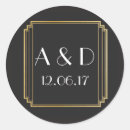 Recherche de gatsby wedding stickers Noir et or
