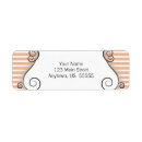 Search for orange and black return address labels Pretty