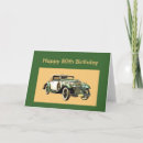 Search for classic car birthday cards 80th