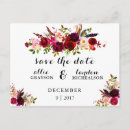 Search for burgundy floral save the dates Botanical