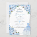 Search for cinderella blue quinceanera invitations Mis quince anos