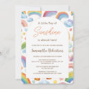 Search for rainbow watercolor invitations Little ray of sunshine
