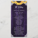 Search for sunflower wedding programs Purple