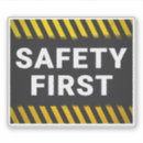 Search for danger warning signs Safety first