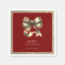 Search for christmas dinner napkins Red and gold