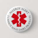 Search for dairy allergy buttons Warning
