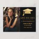 Search for gold save the date postcards Black