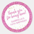 Search for pink glitter sparkle stickers Sweet 16