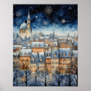 Recherche de neige couverte posters Aquarelle