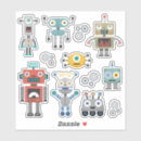 Search for cute cartoon robots stickers Machine