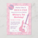 Search for rock star party invitations Girls