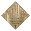 Search for nursing graduation cap toppers Gold glitter