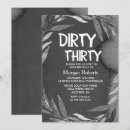 Search for dirty thirty birthday invitations Black