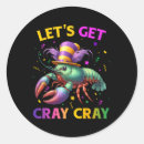 Search for funny mardi gras stickers Crawfish
