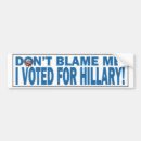 Recherche de hillary voiture autocollants Élections