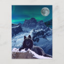 Recherche de lune loup cartes postales Loups