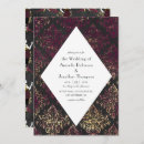 Search for wine and gold wedding invitations Chic