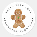 Search for gingerbread stickers Baked with love