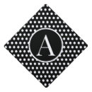 Search for letter graduation cap toppers Black and white