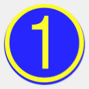 Search for number 1 stickers Blue