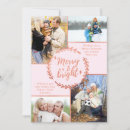 Search for rose gold christmas cards Merry and bright