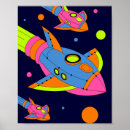 Search for space rocket posters Retro