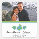 Search for seashell wedding stickers Turquoise