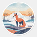 Search for fox in snow stickers Winter scene