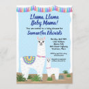 Recherche de llama baby shower invitations Bleu
