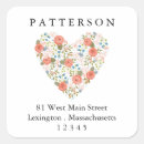 Search for love address stickers Flower