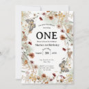 Search for pink butterfly 1st birthday invitations Wild one