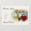 Search for vintage key wedding invitations Romance