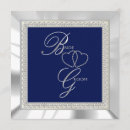 Search for blue and silver wedding invitations Bride and groom