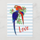 Recherche de parrot cartes postales Bleu