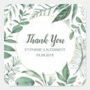 Search for hunter wedding stickers Green and white